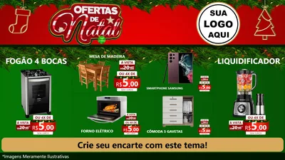 Modelo de TV para TV Horizontal com o tema Ofertas de Natal para Móveis e Eletro