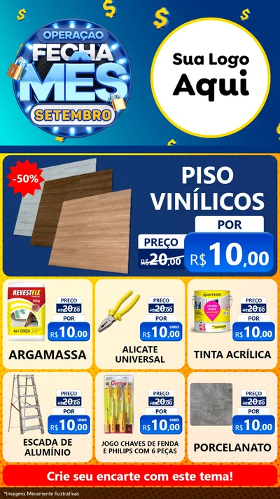 Modelo de Rede Social para Stories com o tema Operação Fecha Mês Setembro para Material para Construção