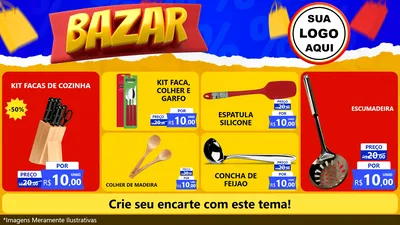 Modelo de TV para TV Horizontal com o tema Bazar para Utilidades Domésticas