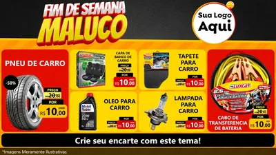 Modelo de TV para TV Horizontal com o tema Final de Semana Maluco para Auto peças