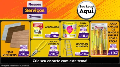 Modelo de TV para TV Horizontal com o tema Nossos Serviços para Material para Construção