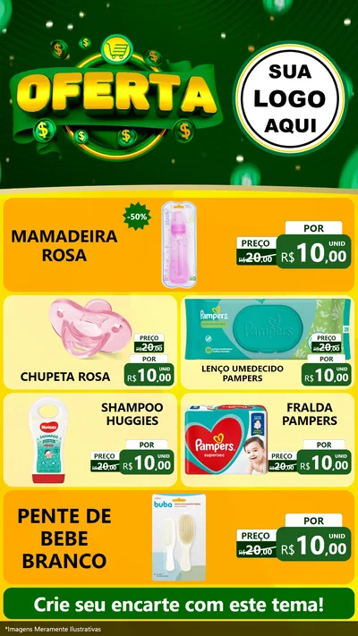 Modelo de TV para TV Vertical com o tema Oferta para Bebês