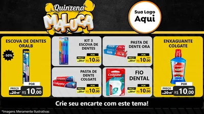 Modelo de TV para TV Horizontal com o tema Quinzena Maluca para Higiene Pessoal