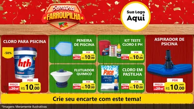 Modelo de TV para TV Horizontal com o tema Semana Farroupilha para Produtos para Piscina