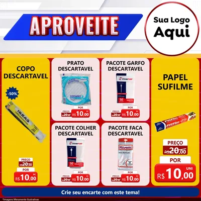 Modelo de Rede Social para Feed Facebook com o tema Aproveite para Embalagens