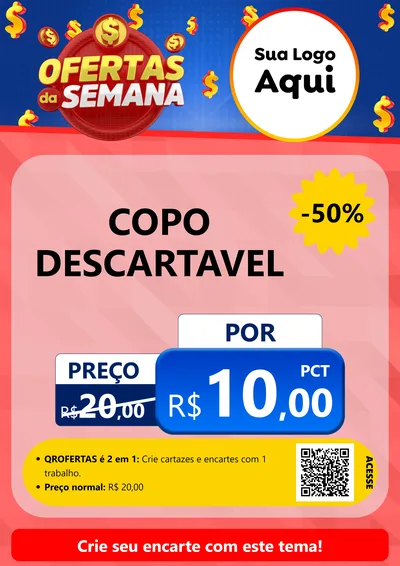 Modelo de Cartaz para Cartaz A4 Vertical com o tema Ofertas Da Semana para Embalagens