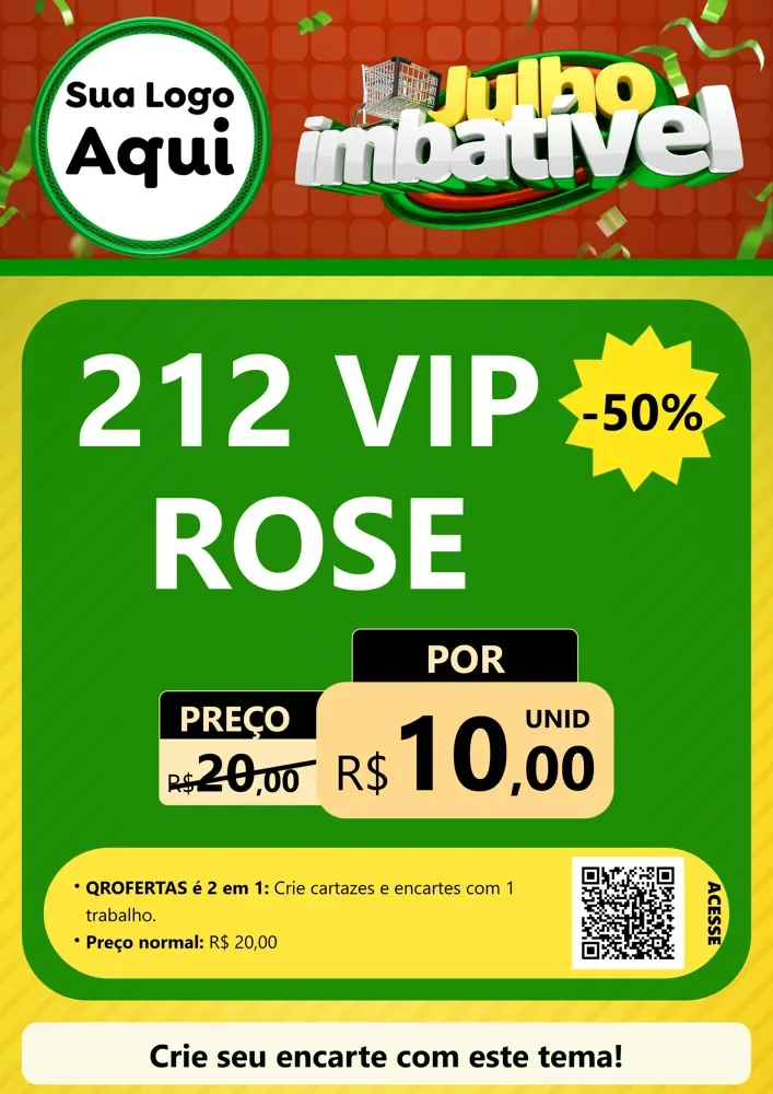 Modelo de Cartaz para Cartaz A4 Vertical com o tema Julho Imbatível para Perfumes
