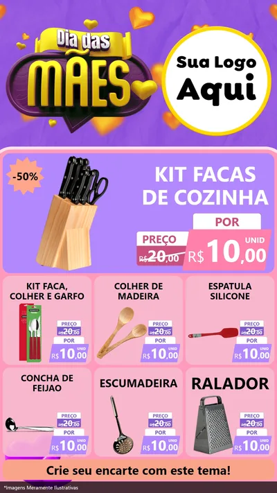 Modelo de Rede Social para Stories com o tema Dia das Mães para Utilidades Domésticas