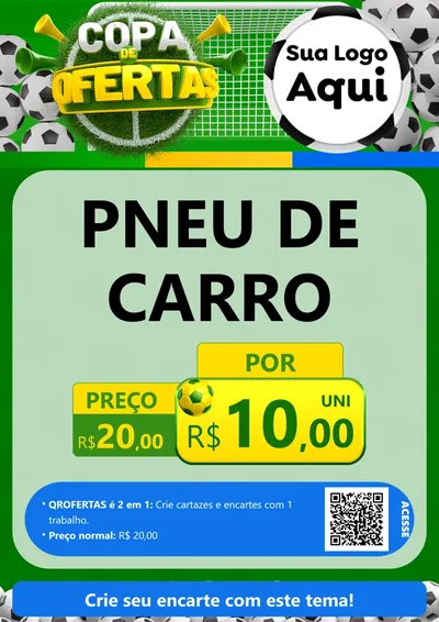 Modelo de Cartaz para Cartaz A4 Vertical com o tema Copa De Ofertas para Auto peças