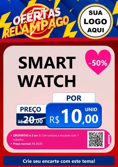 Modelo de Cartaz para Cartaz A4 Vertical com o tema Ofertas Relâmpago para Informática