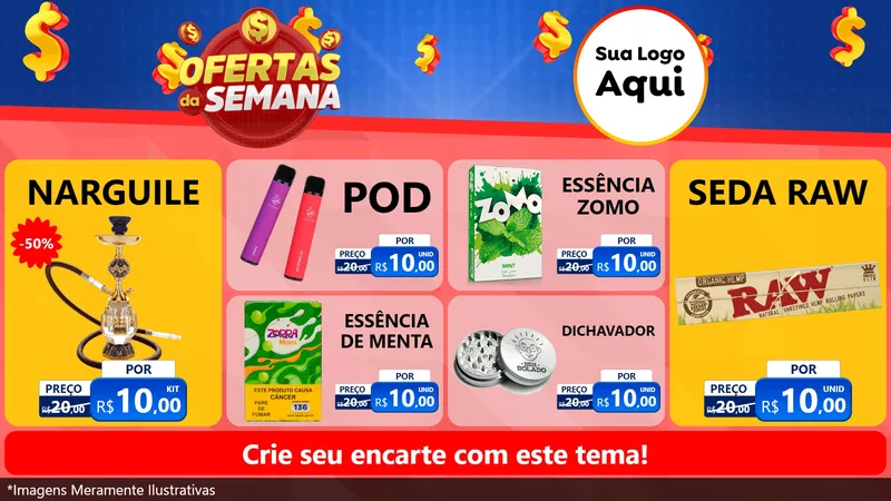 Modelo de TV para TV Horizontal com o tema Ofertas Da Semana para Tabacaria