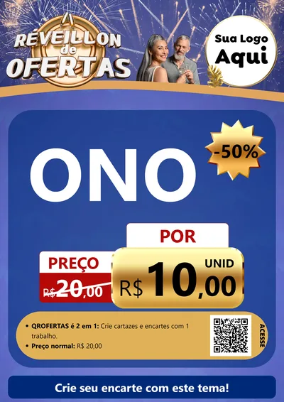 Modelo de Cartaz para Cartaz A4 Vertical com o tema Réveillon de Ofertas para Óticas