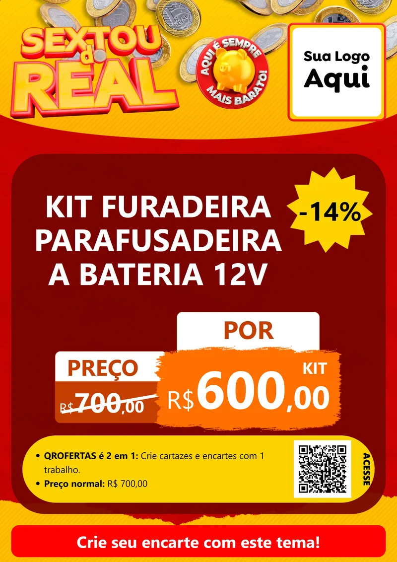 Modelo de Cartaz para Cartaz A4 Vertical com o tema Sextou do Real para Maquinas e Ferramentas