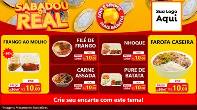 Modelo de TV para TV Horizontal com o tema Sabadou do Real para Restaurante