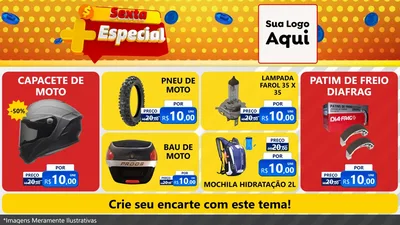Modelo de TV para TV Horizontal com o tema Sexta Mais Especial para Moto peças