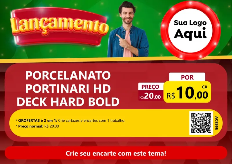 Modelo de Cartaz para Cartaz A4 Horizontal com o tema Lançamento para Pisos e revestimentos