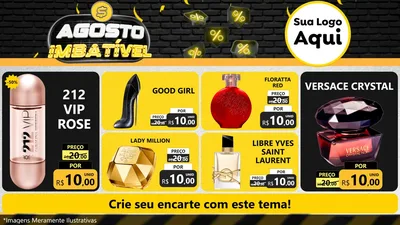 Modelo de TV para TV Horizontal com o tema Agosto Imbatível para Perfumes