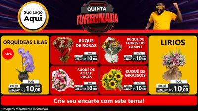 Modelo de TV para TV Horizontal com o tema Quinta Turbinada para Floricultura e jardim