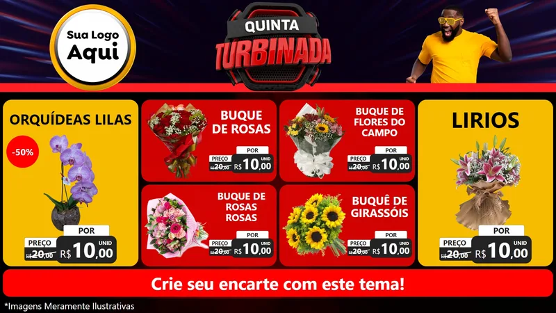 Modelo de TV para TV Horizontal com o tema Quinta Turbinada para Floricultura e jardim