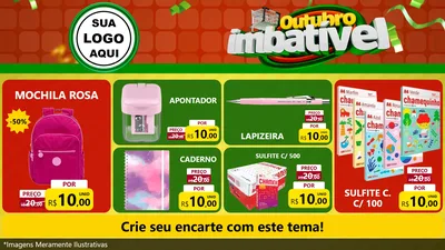 Modelo de TV para TV Horizontal com o tema Outubro Imbatível para Papelaria