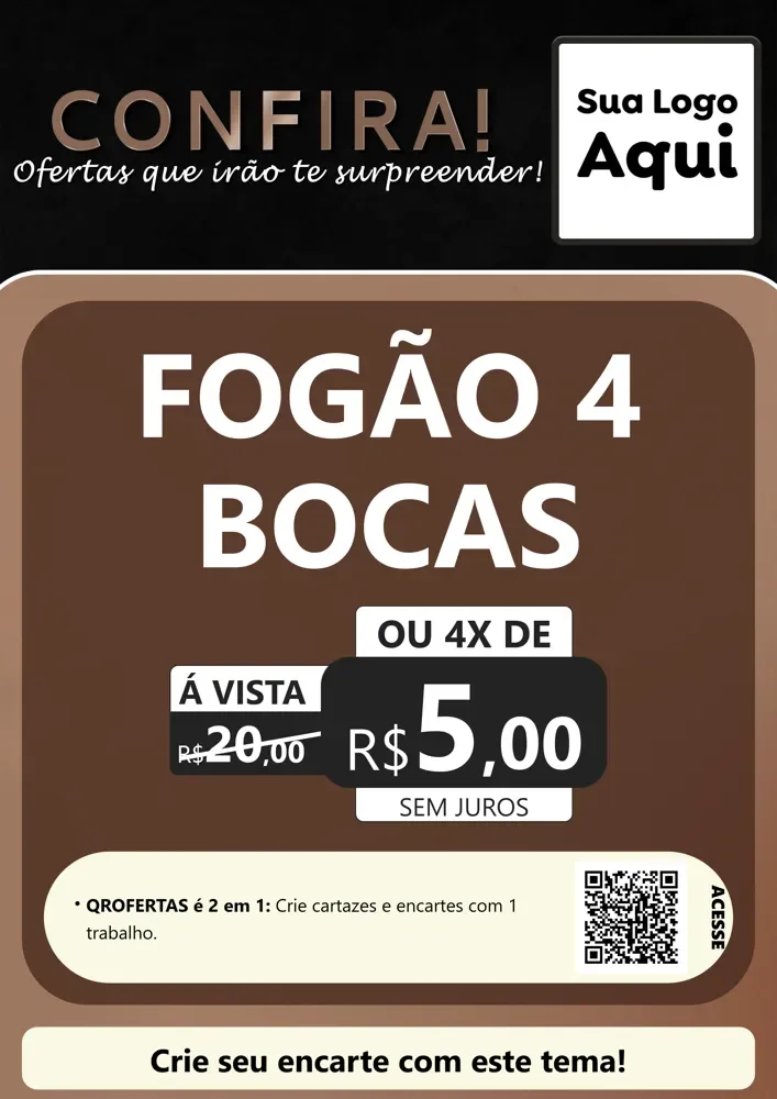 Modelo de Cartaz para Cartaz A4 Vertical com o tema Confira! Ofertas que irão te surpreender! para Móveis e Eletro