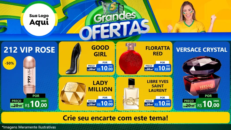 Modelo de TV para TV Horizontal com o tema Grandes Ofertas para Perfumes