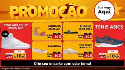 Modelo de TV para TV Horizontal com o tema Promoção para Calçados