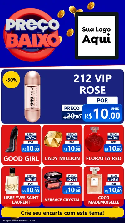 Modelo de Rede Social para Stories com o tema Preço Baixo para Perfumes