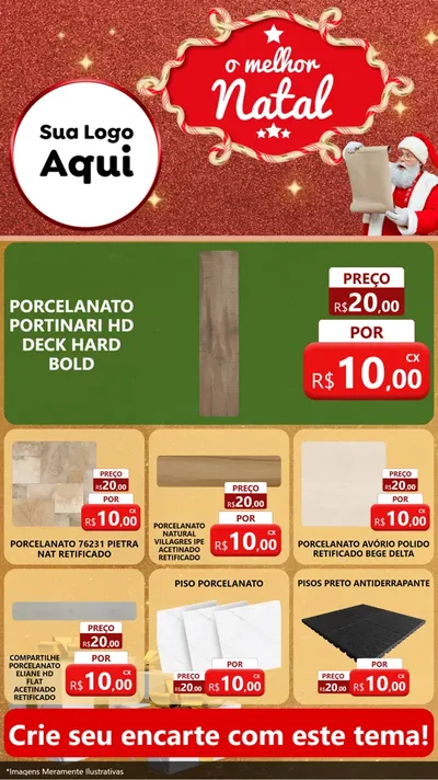 Modelo de Rede Social para Stories com o tema O Melhor Natal para Pisos e revestimentos