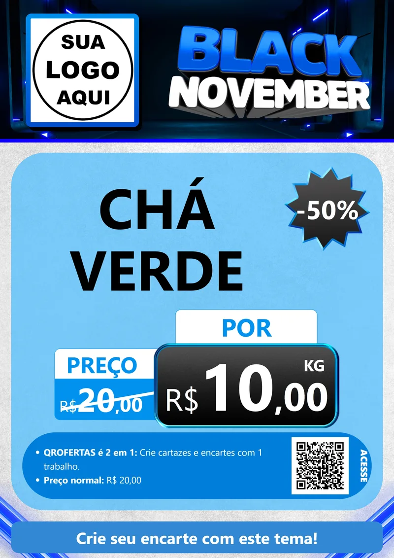 Modelo de Cartaz para Cartaz A4 Vertical com o tema Black November para Produtos Naturais