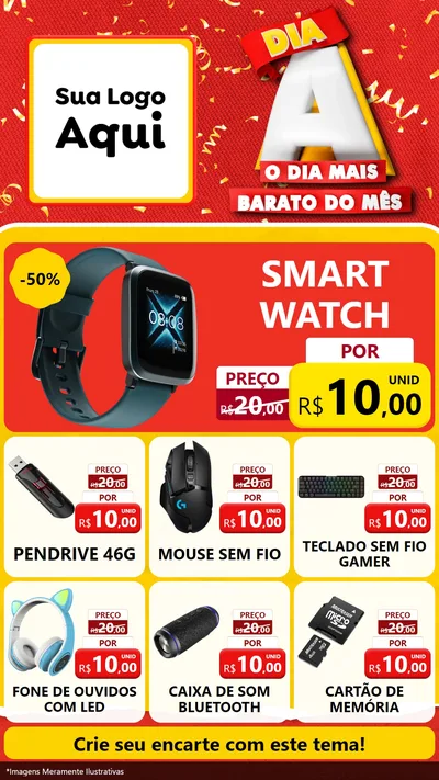 Modelo de Rede Social para Stories com o tema Dia A o Dia Mais Barato do Mês para Informática