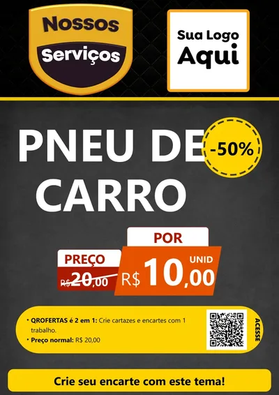 Modelo de Cartaz para Cartaz A4 Vertical com o tema Nossos Serviços para Auto peças