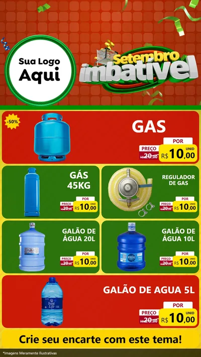 Modelo de TV para TV Vertical com o tema Setembro Imbatível para Água e gás