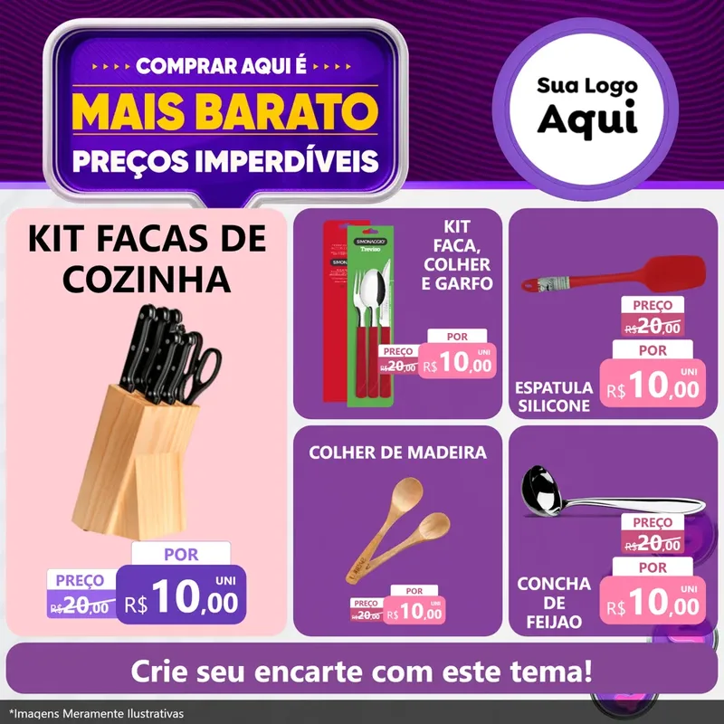 Modelo de Rede Social para Feed Facebook com o tema Mais Barato para Utilidades Domésticas