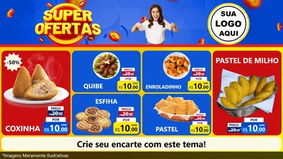 Modelo de TV para TV Horizontal com o tema Super Ofertas