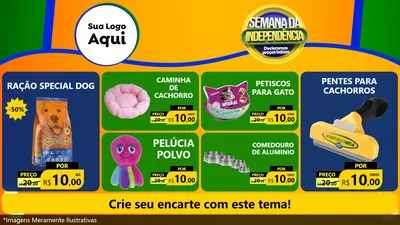 Modelo de TV para TV Horizontal com o tema Semana da Independência Declaramos Preços Baixos para Pet Shop