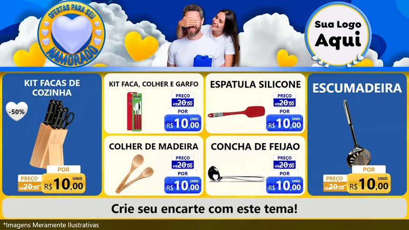Modelo de TV para TV Horizontal com o tema Ofertas Para Seu Namorado para Utilidades Domésticas