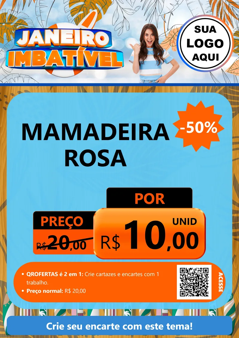 Modelo de Cartaz para Cartaz A4 Vertical com o tema Janeiro Imbatível para Bebês
