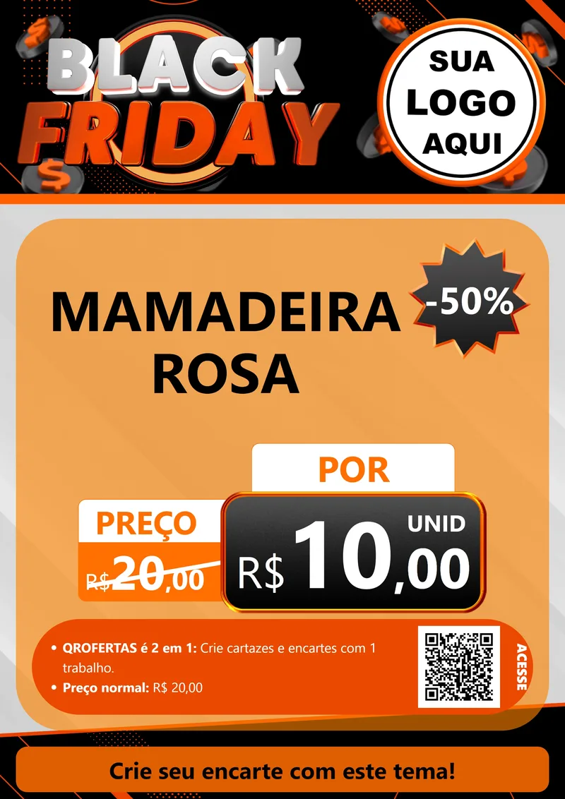 Modelo de Cartaz para Cartaz A4 Vertical com o tema Black Friday para Bebês