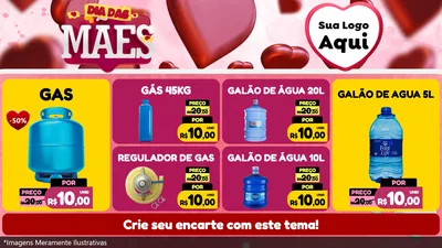 Modelo de TV para TV Horizontal com o tema Dia Das Mães para Água e gás