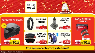Modelo de TV para TV Horizontal com o tema Dia A o Dia Mais Barato do Mês para Moto peças