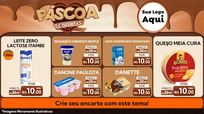 Modelo de TV para TV Horizontal com o tema Páscoa de Ofertas para Frios e Laticínios