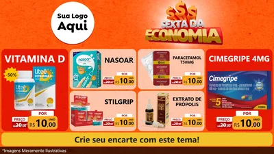 Modelo de TV para TV Horizontal com o tema Sexta da Economia para Farmácia