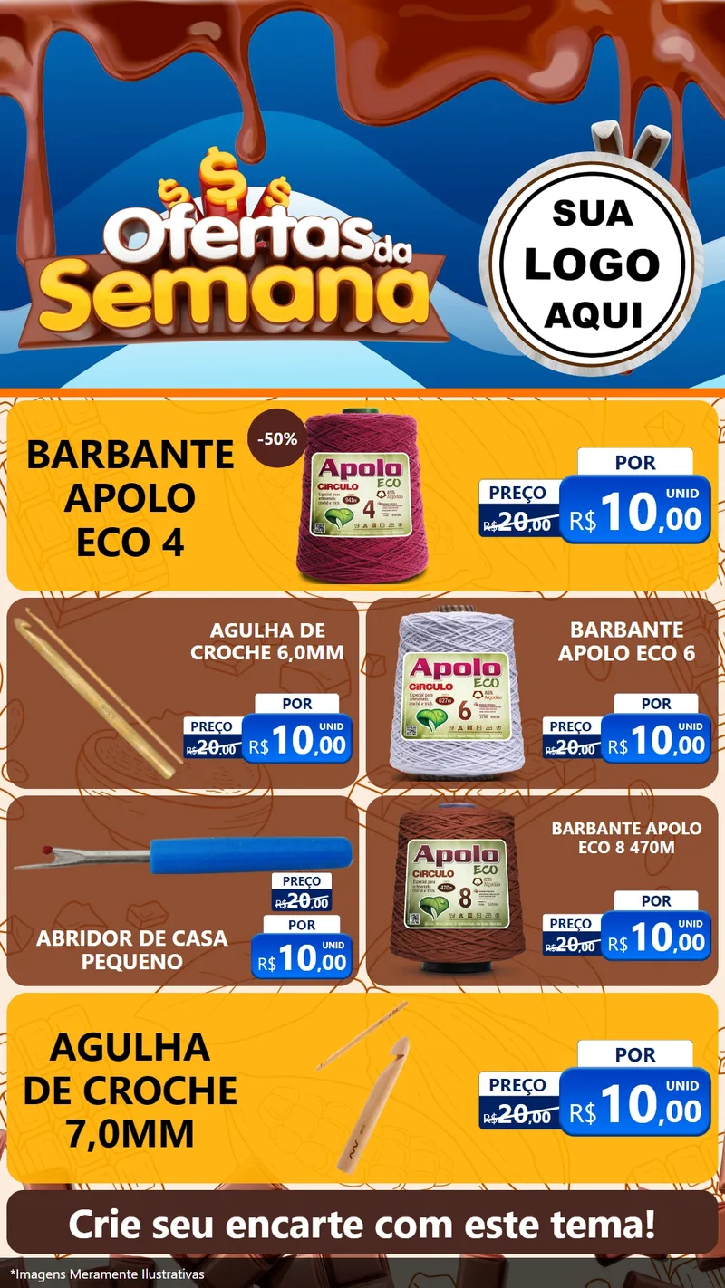Modelo de TV para TV Vertical com o tema Ofertas da Semana - Páscoa para Armarinho e Aviamentos