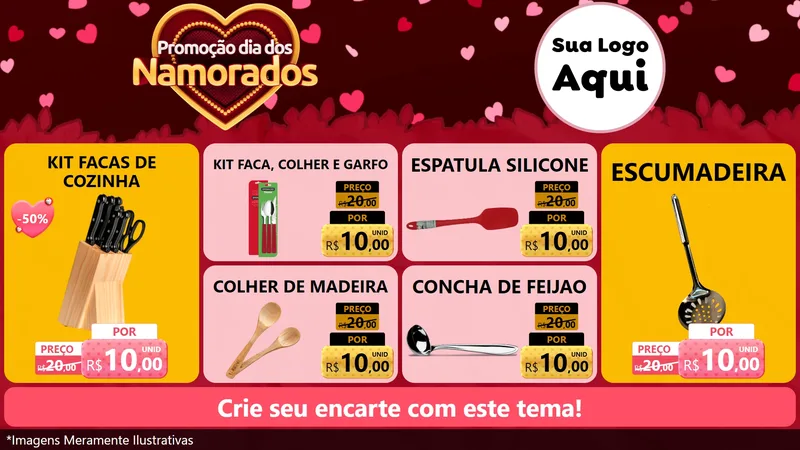 Modelo de TV para TV Horizontal com o tema Promoção Dia Dos Namorados para Utilidades Domésticas