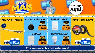 Modelo de TV para TV Horizontal com o tema Leve Mais, Pague Menos para Materiais Elétricos