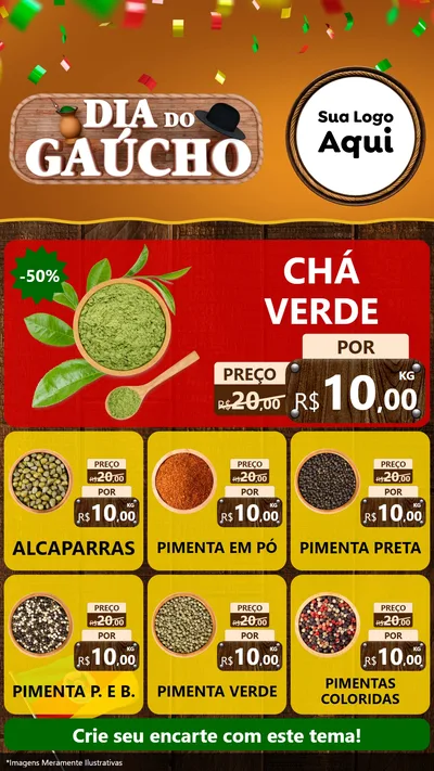 Modelo de Rede Social para Stories com o tema Dia do Gaúcho para Produtos Naturais