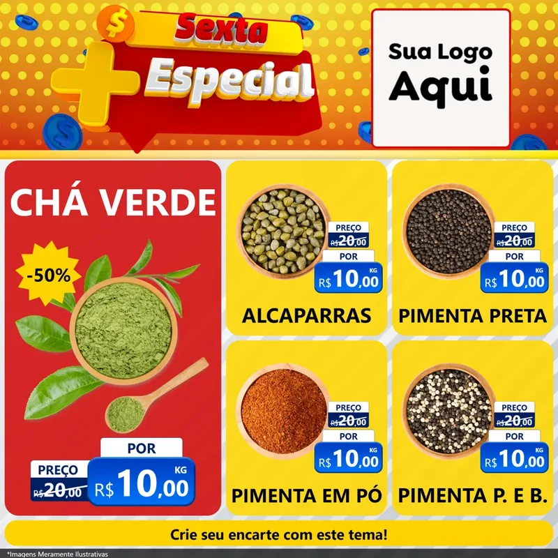 Modelo de Rede Social para Feed Facebook com o tema Sexta Mais Especial para Produtos Naturais