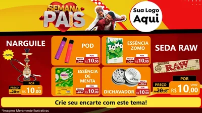 Modelo de TV para TV Horizontal com o tema Semana Dos Pais para Tabacaria