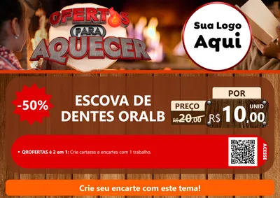 Modelo de Cartaz para Cartaz A4 Horizontal com o tema Ofertas Para Aquecer para Higiene Pessoal